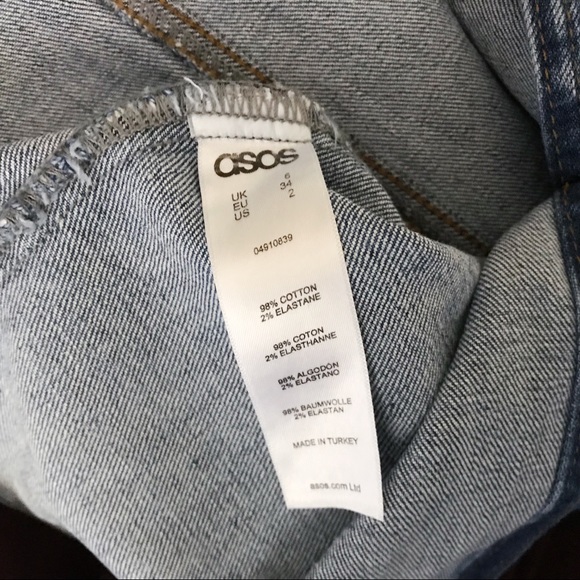 Asos Stretch Denim Jean High Waist Pencil Skirt - Picture 6 of 6